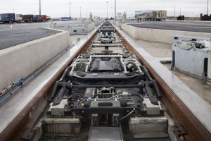 Système au sol - Terminal d'Autoroute Ferroviaire - Coques pivotantes