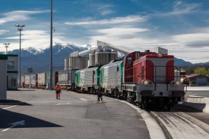 Train chargé Le Boulou - Lorry Rail - Manoeuvres